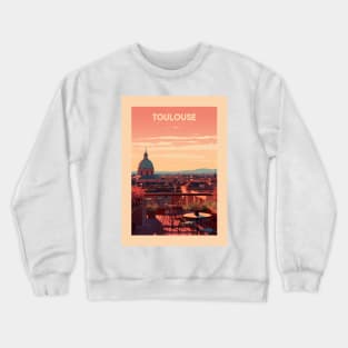 Affiche Toulouse - France - illustration Crewneck Sweatshirt